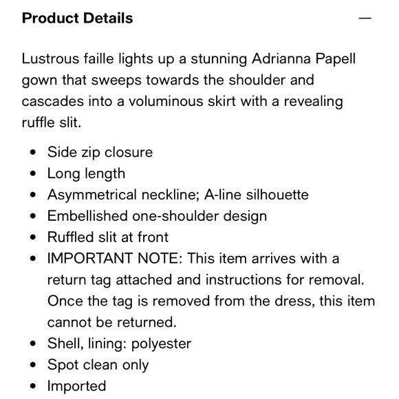 ADRIANNA PAPELL Draped One-Shoulder Gown formal prom cocktail party royal blue - Picture 10 of 10